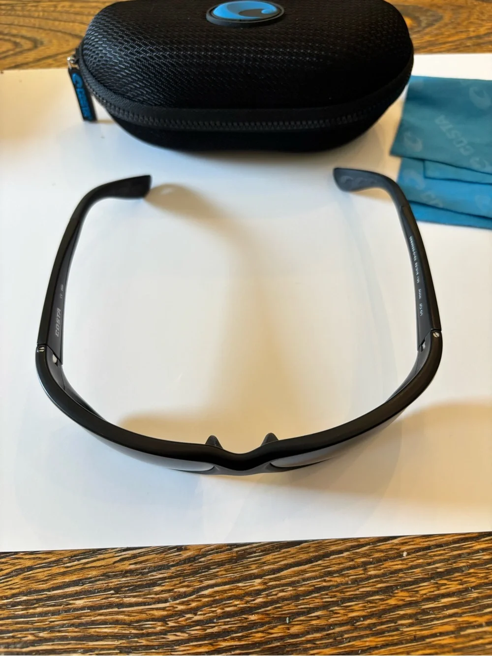 Costa Jose JO 01 Sunglasses in Black with Blue Zip Case Accent